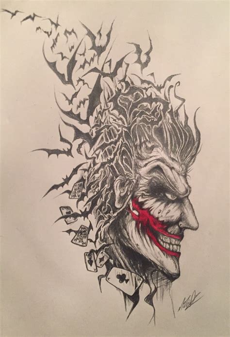 joker from batman tattoo|batman joker tattoo drawings.